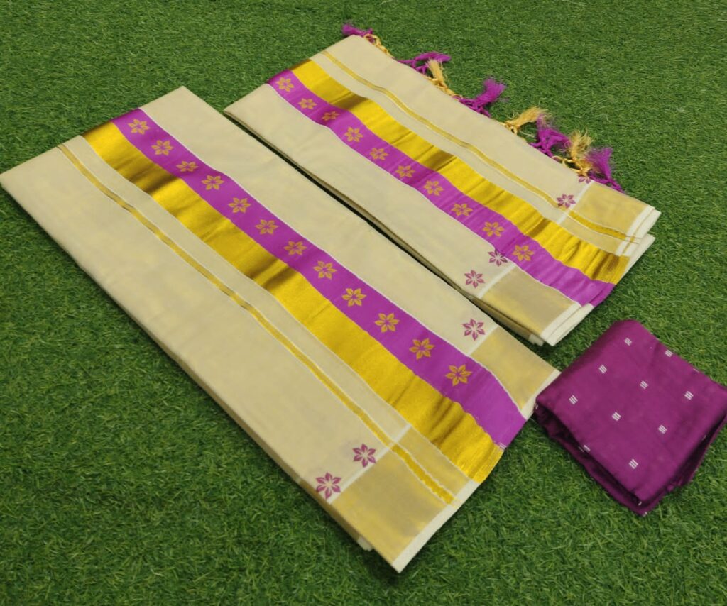 Kasavu & Colour Setmunds with Golden Designs whatsapp image 2026 07 09 at 4.52.15 pm